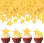 60 PCS Edible Gold Star Cupcake Toppers Edible Stars for Cake Decorating Edible Twinkle Star Cupcake Picks Baby Shower Cake Decorations for Wedding Engagement Bridal Shower Birthday Party Supplies