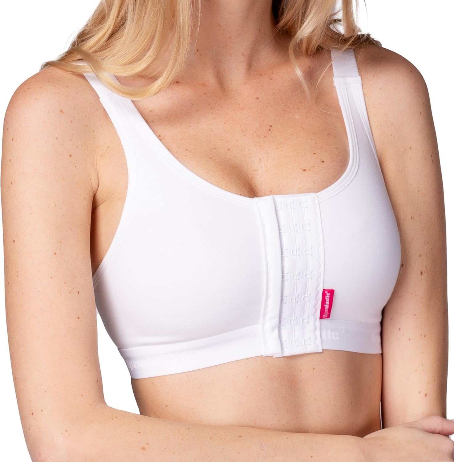 LIPOELASTIC PI Active - Mastectomy Bra, Post Surgery Bras for Women Front Closure, Compression Bra for Women