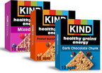 KIND Healthy Grains Energy® Bars 30ct Variety Pack, Dark Chocolate Chunk, Peanut Butter Dark Chocolate, and Mixed Berry, 18-21g Whole Grains, Made with Super Grains, Gluten Free Snacks
