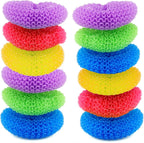 D.RECT Plastic Scourer 12 Pieces - Scraper Sponge Pot Cleaner