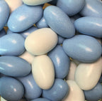 Blue & White Jordan Almonds by Its Delish, 3 LBS Bulk | Sugared Almond Nut with Sweet Hard Candy Coating - Bulk Wedding Favors, Bridal and Baby Showers, Party Buffets - USA Made, Vegan & Kosher