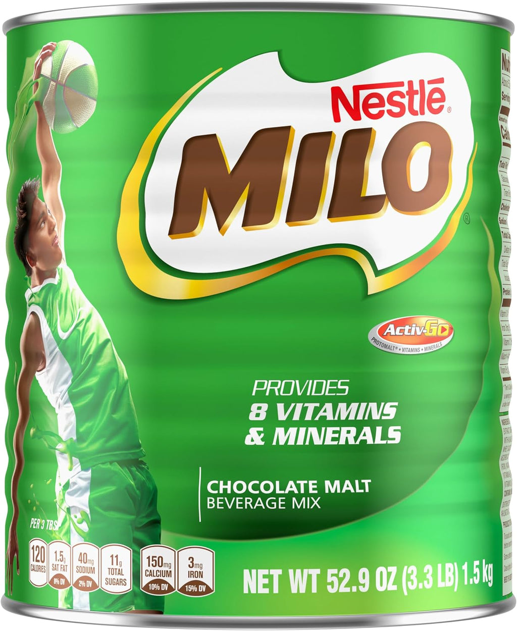 Milo Chocolate Malt Beverage Mix 3.3 Pound Can