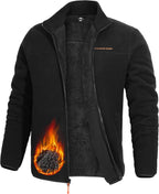 Pioneer Camp Men's Polar Fleece Sherpa Lined Jacket Warm Full Zip Up Thick Jacket Soft Outwear Winter Coat with Zipper Pocket