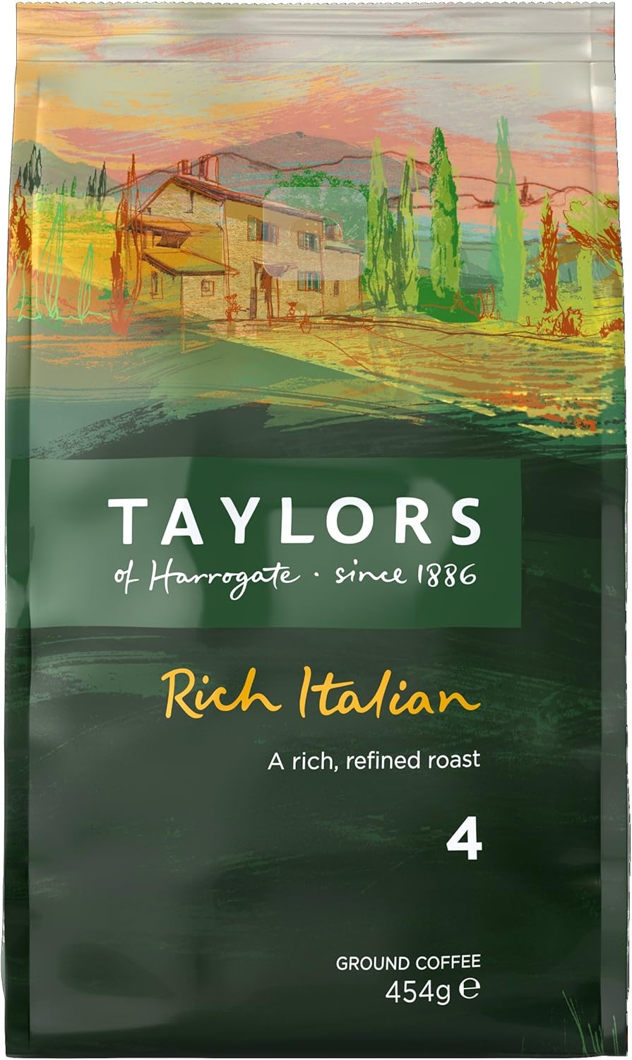 Taylors of Harrogate Rich Italian Roast Ground Coffee (454g)
