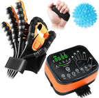 Rehabilitation Robot Gloves for Hand Hemiplegia Stroke Recovery, Finger Rehab Robotic Glove Strokes Therapy Equipment, 4 Modes, 2600mAh Rechargeable S/M/L/XL Sizes (Left Hand-XL)