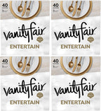 Vanity Fair Entertain Paper Napkins, Disposable Napkins Made For Entertaining And Events, 40 Count (Pack of 4)