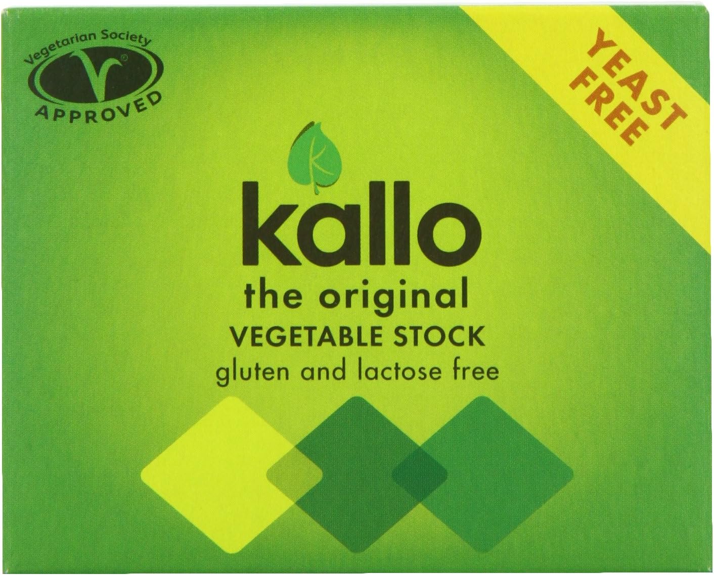 Kallo Yeast Free Vegetable Stock Cubes 60 g (Pack of 5)