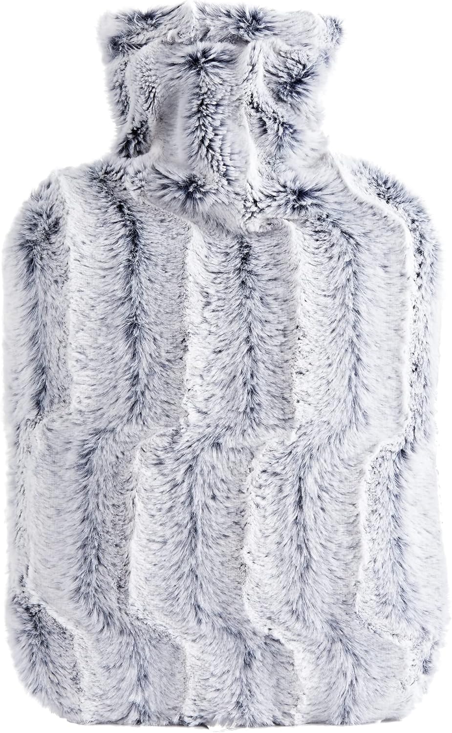 samply Hot Water Bottle - 2L Hot Water Bag with Furry Cover, Light Blue