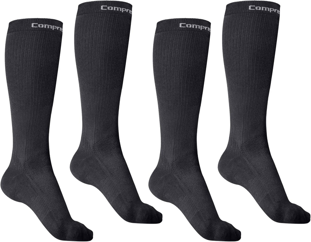 CompressionZ 30-40 mmHg Compression Socks for Women & Men | Knee-High Support Stockings Travel, Nurses and Athletes