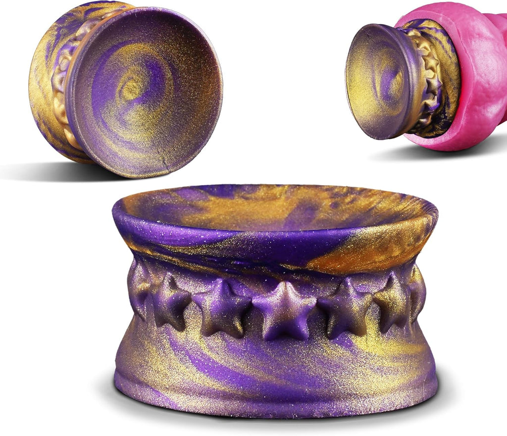 Dildo Mount for Flat-Based Sex Toys, Silicone Double Sided Suction Cup, Dildo Holder for Fantasy Monster Dildos Without Suction Cup or Grinder Sex Toys, Adult Toy for Women Men Couples
