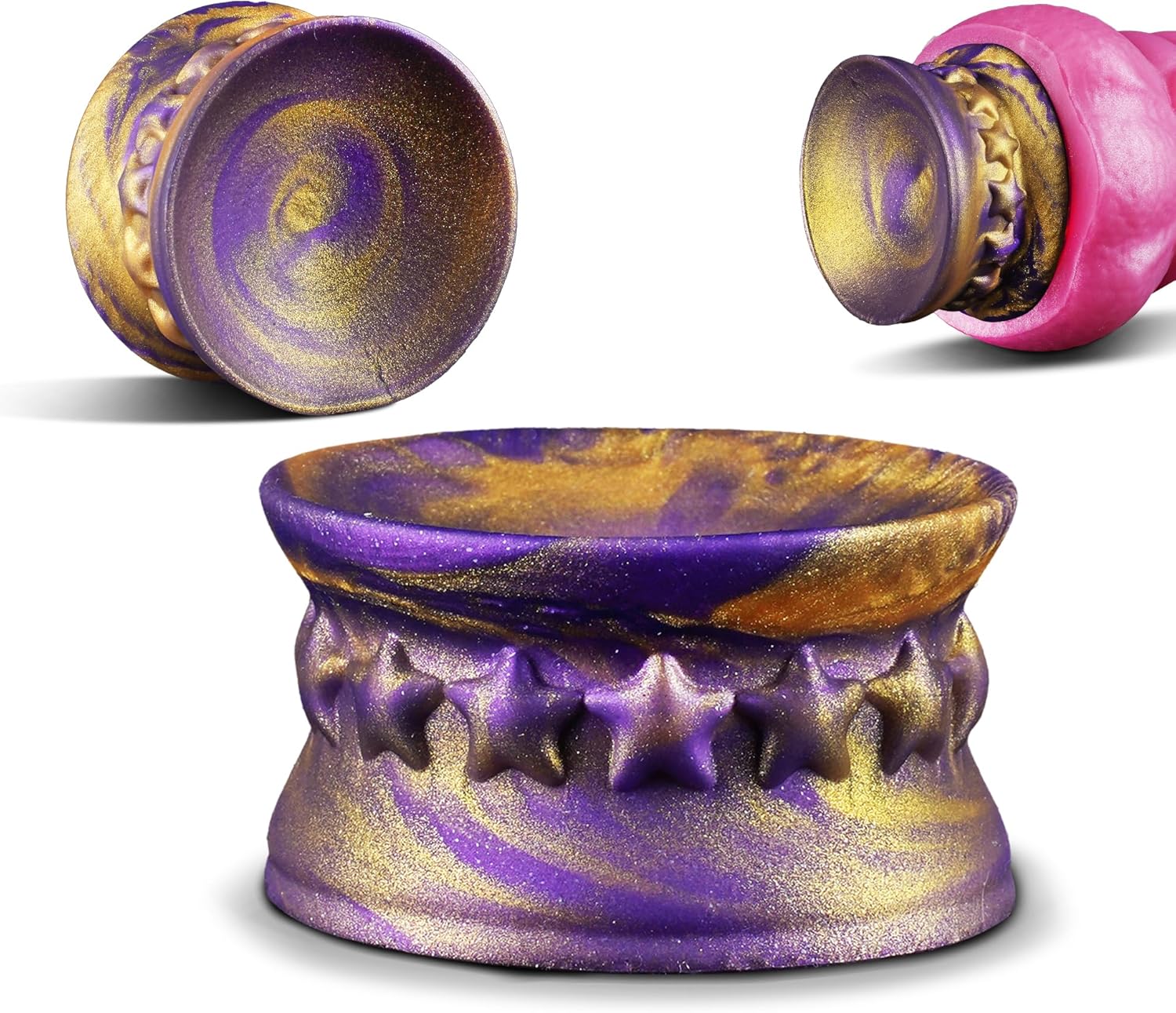 Dildo Mount for Flat-Based Sex Toys, Silicone Double Sided Suction Cup, Dildo Holder for Fantasy Monster Dildos Without Suction Cup or Grinder Sex Toys, Adult Toy for Women Men Couples