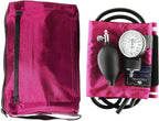 MABIS MatchMates Manual Blood Pressure Monitor Kit Aneroid Sphygmomanometer with Calibrated Nylon Cuff and Oversized Carrying Case, FSA and HSA Eligible, Adult, Magenta