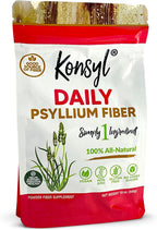 Konsyl Daily Psyllium Fiber Powder - 19oz, 90 Servings, Natural Unflavored Soluble Dietary Fiber Supplement - Psyllium Husk Prebiotic for Digestive Support and Gut Health - Sugar Free, Keto & Vegan