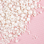 White Pearl Sugar Sprinkles for Cake Decorating, Candy Pearls Cupcake Toppers, 150g/5.29oz Mix Size, Pearl Cake Decorations, Easter Sprinkles, Wedding Party Holiday Supplies