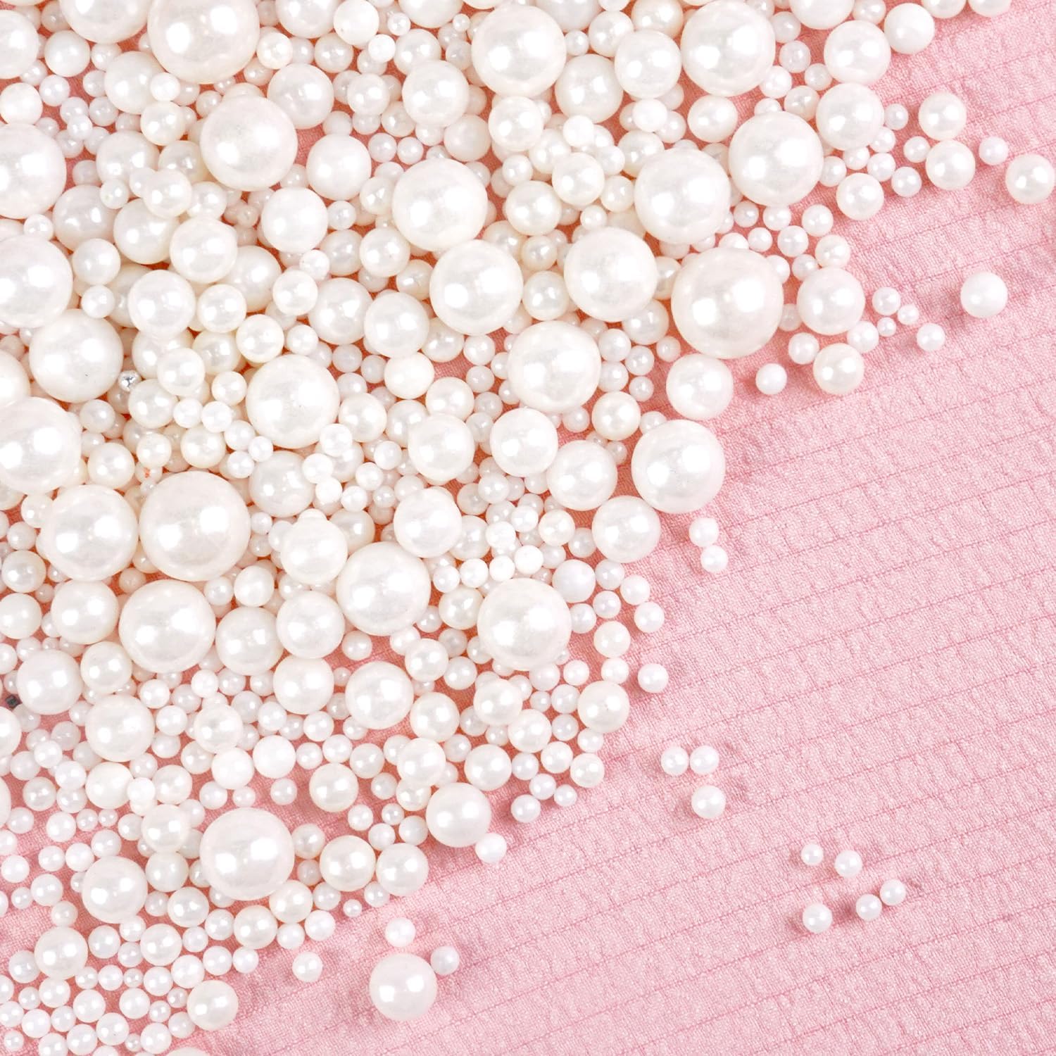 White Pearl Sugar Sprinkles for Cake Decorating, Candy Pearls Cupcake Toppers, 150g/5.29oz Mix Size, Pearl Cake Decorations, Easter Sprinkles, Wedding Party Holiday Supplies