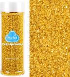 Gold Sprinkles Sanding Sugar for Baking, 6.35 oz Edible Sparkling Course Sugar Sprinkles for Cake Cupcake Cookies Ice Cream Topping