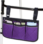 Walker Bag Basket with Reflective Strips Walkers Rollator Organizer Carry Storage Pouch Wheel Chair Folding Basket Lightweight Large Capacity Organizer for Seniors Elderly Rollator Accessories