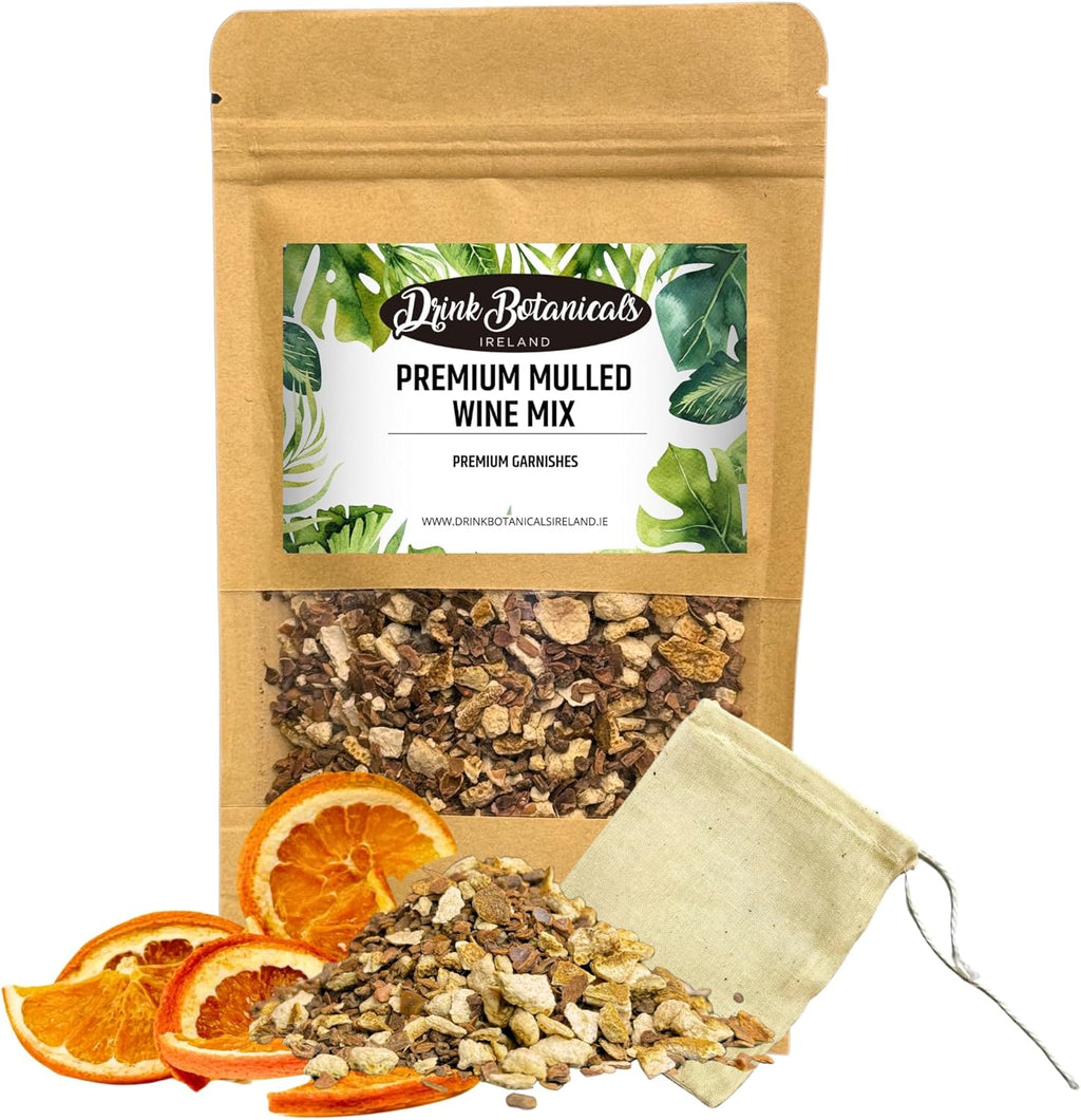 Drink Botanicals Ireland | Premium Mulled Wine Spices Kit | Gluhwein Spice | 100% Natural | No Sugar | Makes 3 Litres Of Wine | 2.46 Ounces | 70 Grams | Includes Muslin Bag | Christmas Spiced Hot Wine