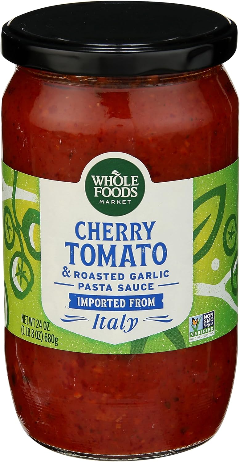 WHOLE FOODS MARKET Whole Cherry Tomato & Roasted Garlic Pasta Sauce, 24 OZ