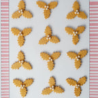 Confect Christmas Toppers | Mix Gold Mistletoe Holly Pack of 12 | Edible Cake topper | Cake Decoration Toppers | Cupcake Toppers - 2.6 Oz
