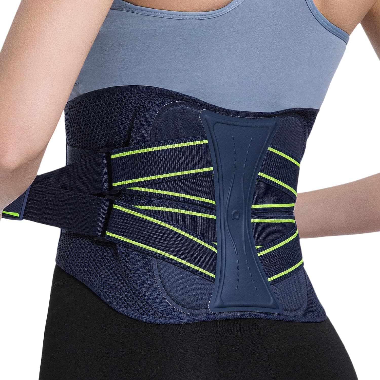 Back Brace for Lower Back Pain Relief, Adjustable Lumbar Support Belt with Steel Plates, Dual Compression, Breathable 3D Knit Fabric, Slim Waist Design for Work, Gym, Sciatica, Herniated Disc 3XL