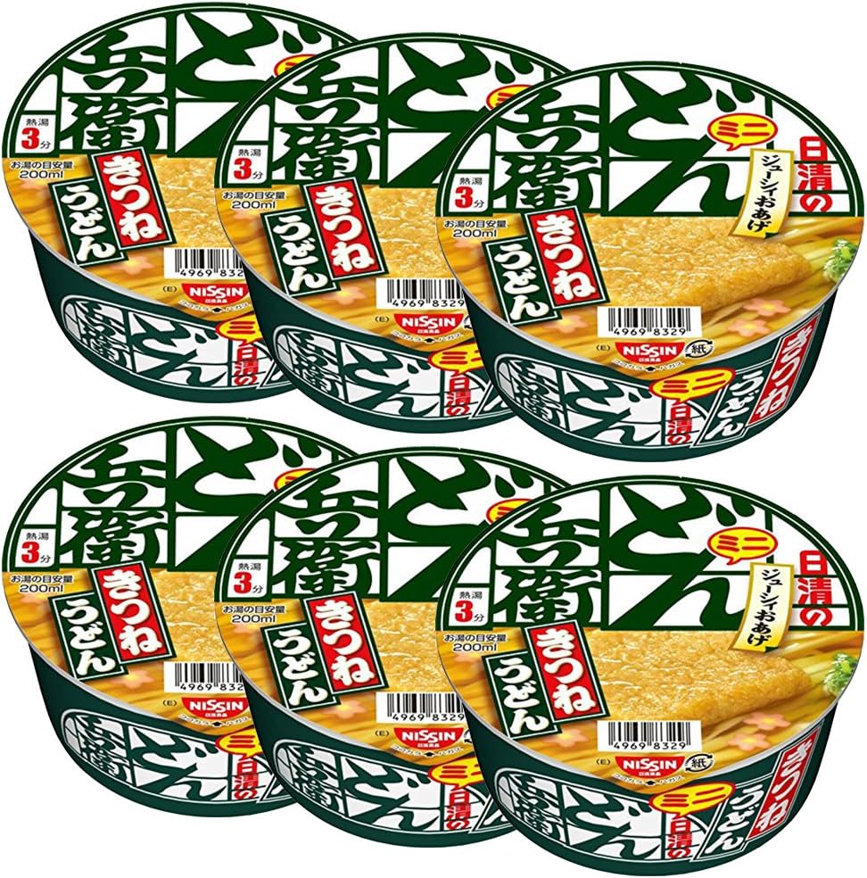 Donbei Mini 1.5oz 6pcs Set Japanese Wheat Noodles In A Hot Soup Topped With Deep Fried Tofu 6pcs Instant Noodle Ninjapo