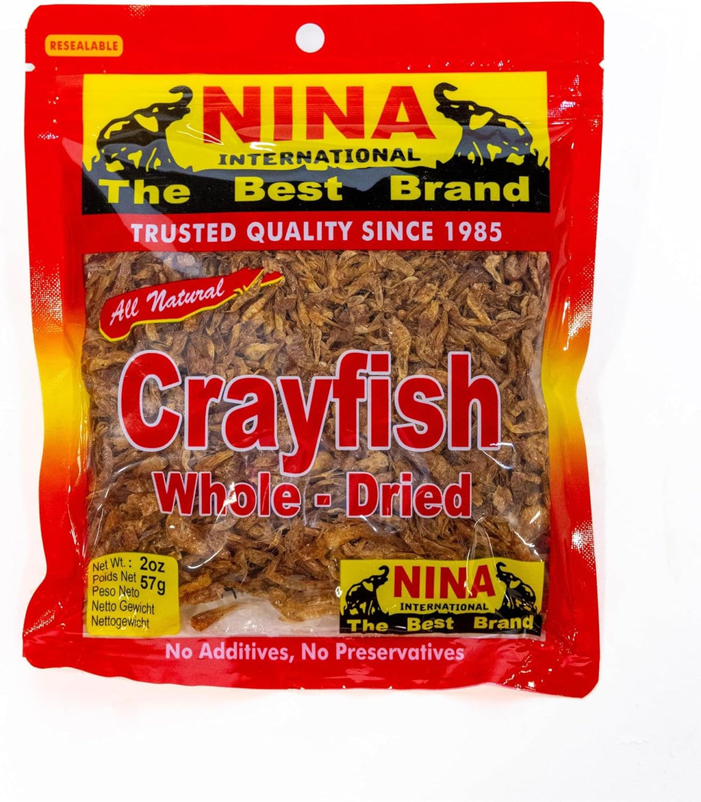 Nina Whole Crayfish 2oz – Premium Dried Crayfish for Authentic African & Seafood Dishes