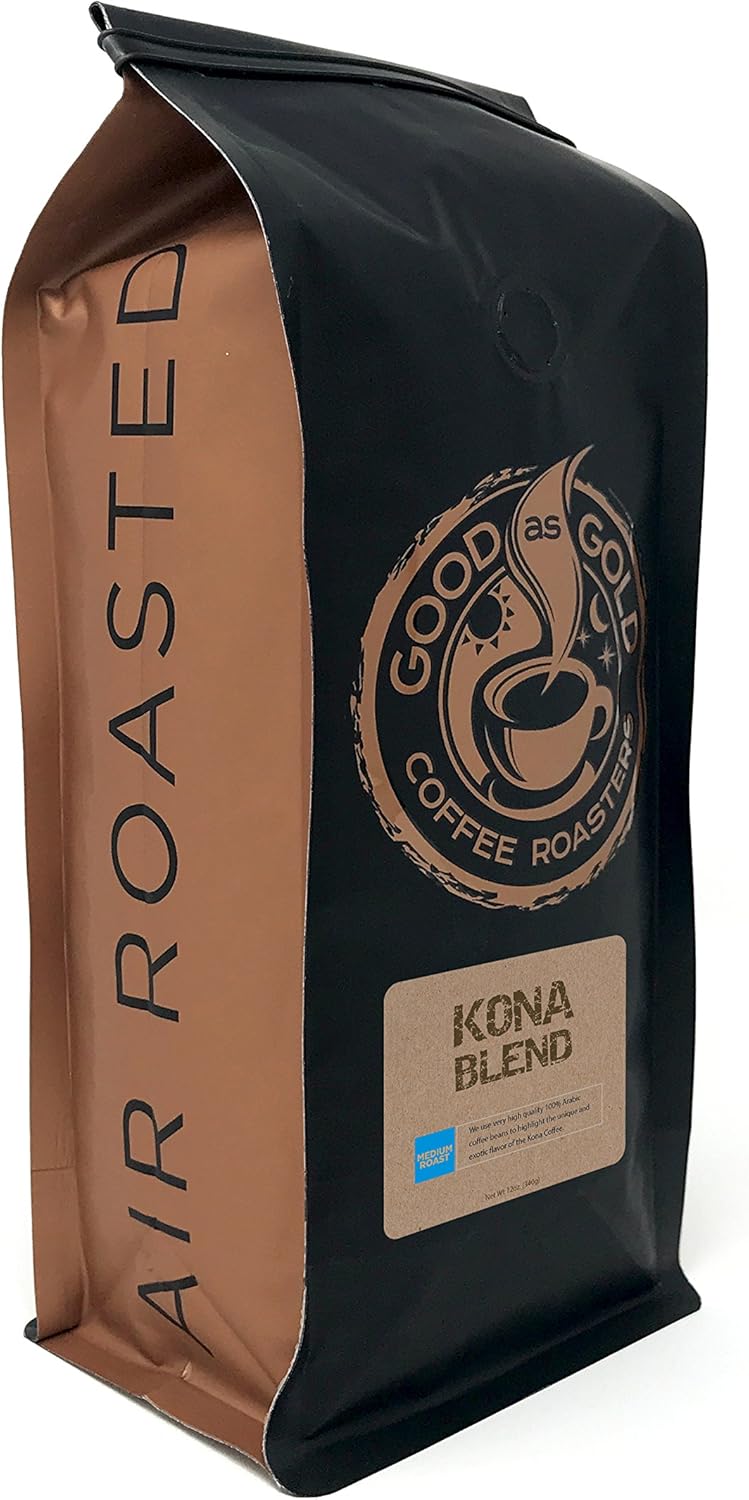 Kona Blend Coffee - Good As Gold Coffee Roasters - Whole Bean (12oz)