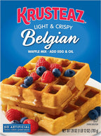Krusteaz Light & Crispy Belgian Waffle Mix No Artificial Flavors, Colors, or Preservatives 28 Ounce (Pack of 3)