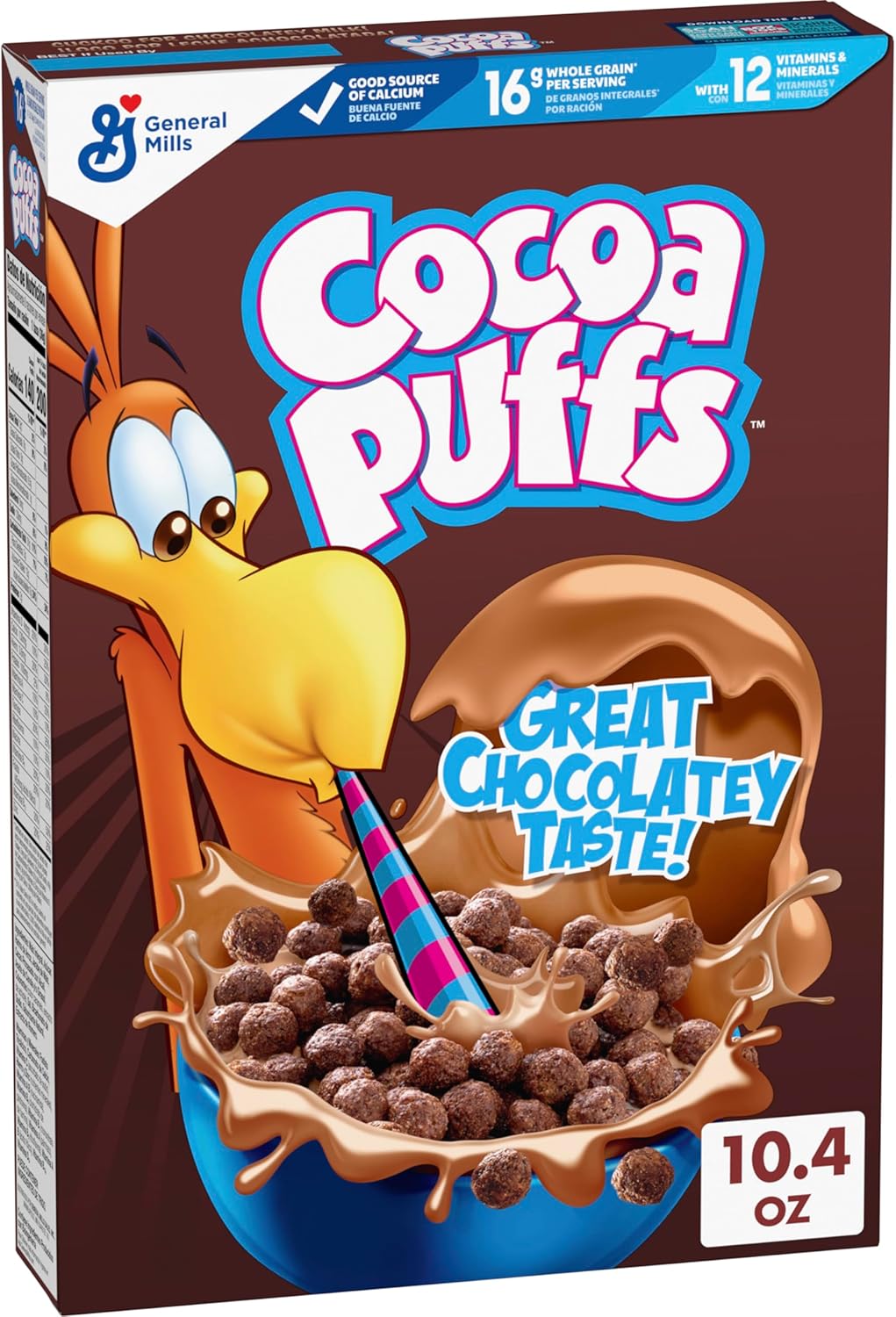 Cocoa Puffs, Chocolatey Breakfast Cereal, Made with Whole Grain, 10.4 oz