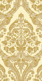 IHR Ideal Home Range Dinner Napkins Disposable 3-Ply Paper Hand Towels, 8.5" x 4.5", Grandeur (Cream/Gold), 16-Count