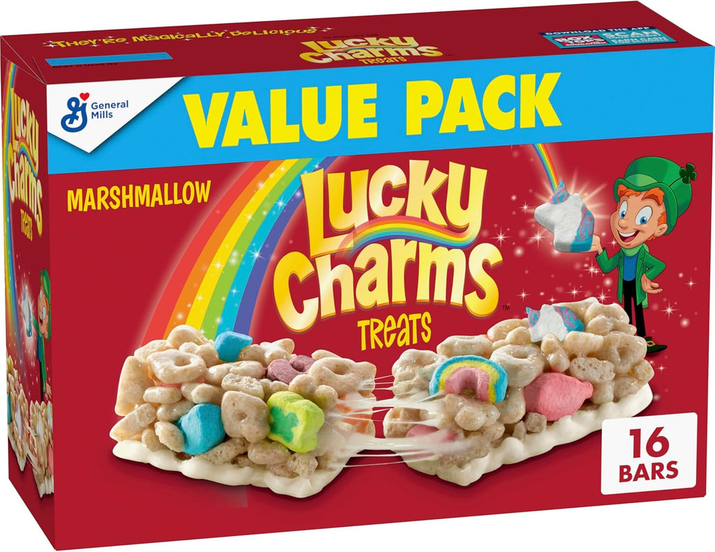 Lucky Charms Cereal Treat Bars, Snack Bars, Value Pack, 16 Ct, 13.6 oz