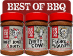 Angus & Oink | Best of BBQ Bundle | Ultimate BBQ Rubs and Seasonings for Brisket, Ribs, Chicken & More | Meat Marinades & BBQ Rub Gift Set | Feather Duster, Dirty Cow & Sweet Bones & Butts Rub