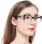 OCCI CHIARI Big Reading Glasses Women Stylish Square Reader 1.0 1.5 2.0 2.5 3.0 3.5 4.0 5.0 6.0(225+ Black/clean)