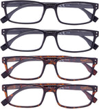 4 Pack Vintage Reading Glasses Men Comfort Readers Women Reading Eyeglasses