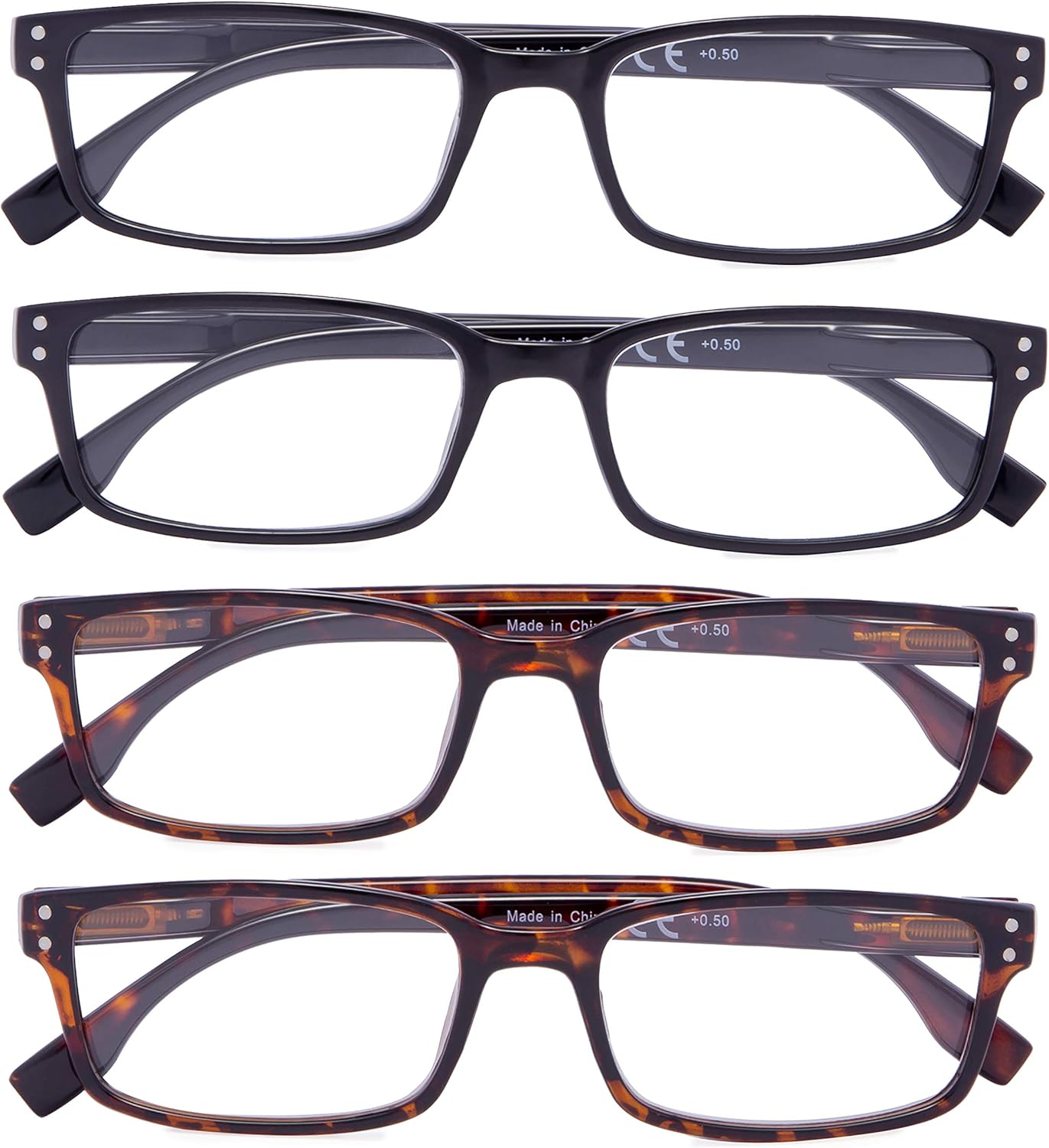 4 Pack Vintage Reading Glasses Men Comfort Readers Women Reading Eyeglasses