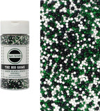 Mystic Sprinkles The Big Game Nonpareil Mix 3.8oz Bottles (Green, Black & White)