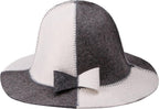 PetriStor Sauna Hat Panama Combined - Sauna Hat for Women - Wool Sauna Hat - Sauna Hat for Men - Bathhouse hat - Natural Felt Sauna Cap