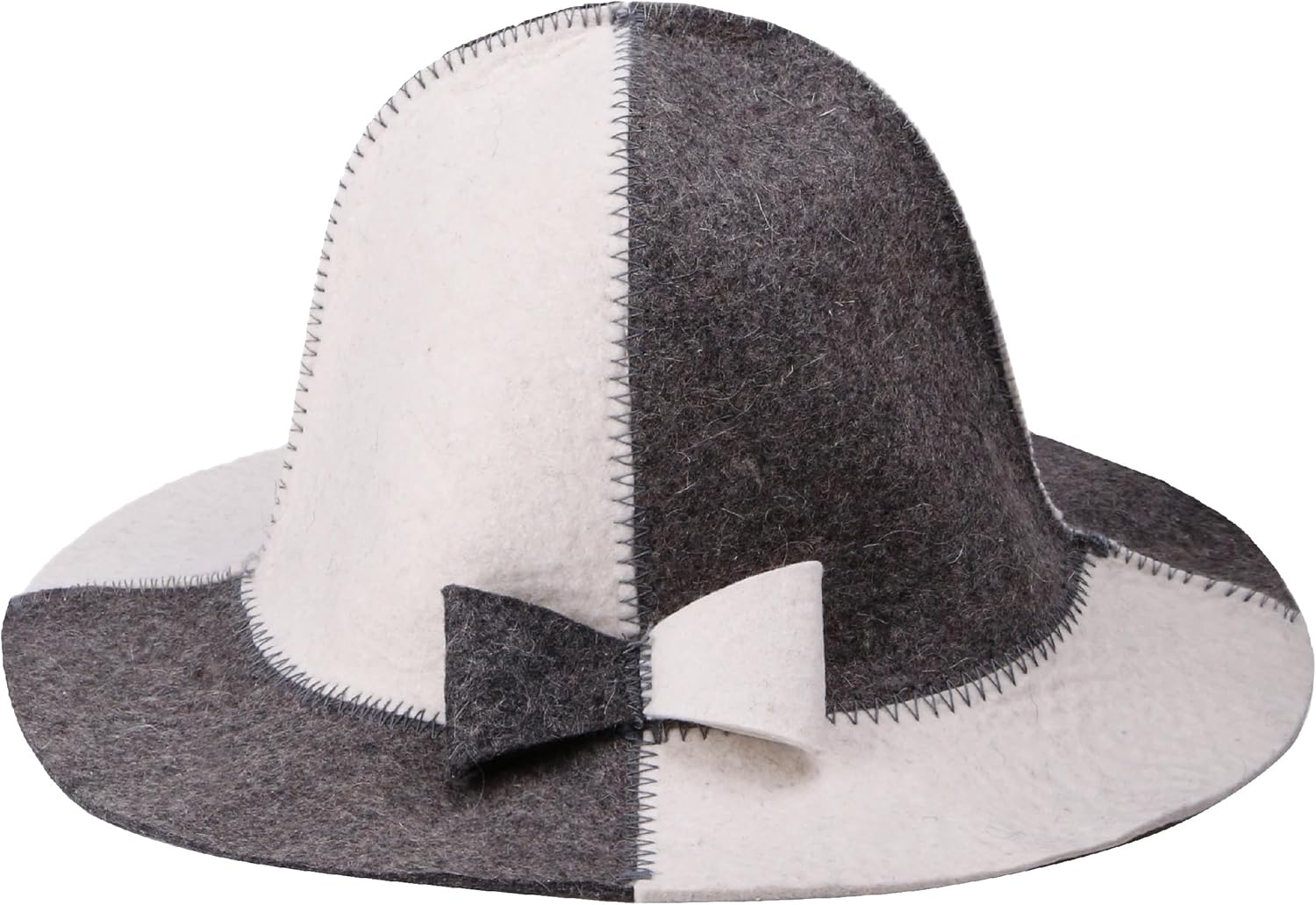 PetriStor Sauna Hat Panama Combined - Sauna Hat for Women - Wool Sauna Hat - Sauna Hat for Men - Bathhouse hat - Natural Felt Sauna Cap