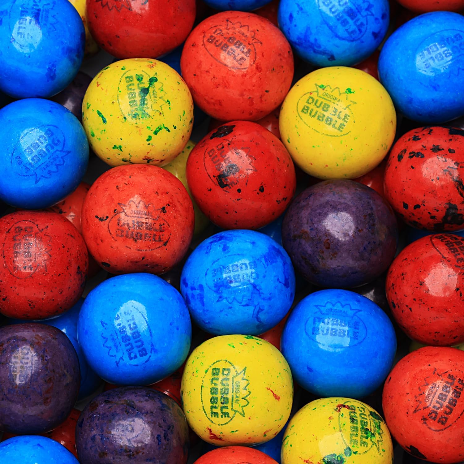 Gumballs for Gumball Machine - 1 Inch Double Bubble Gumballs - Berry Blots Big Gum Balls in Resealable Bag - 1.7 Lb Gumball Machine Refills - 96 Pcs Giant Gumballs - Bulk Gum for Kids - Assorted Gum Refill