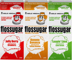 Cotton Candy Floss sugar Mix Flavors | Pack Of 3 | Strawberry, Banana, and Lime Green Flavors | 1/2 Gallon Cartons