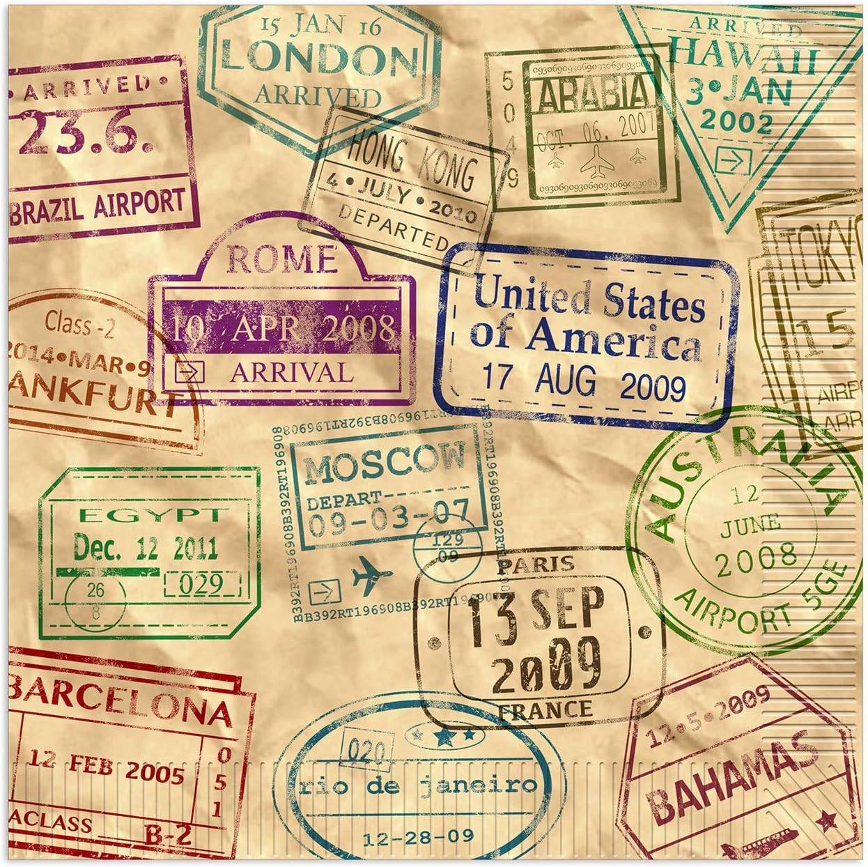 Beistle Around The World Luncheon Napkins