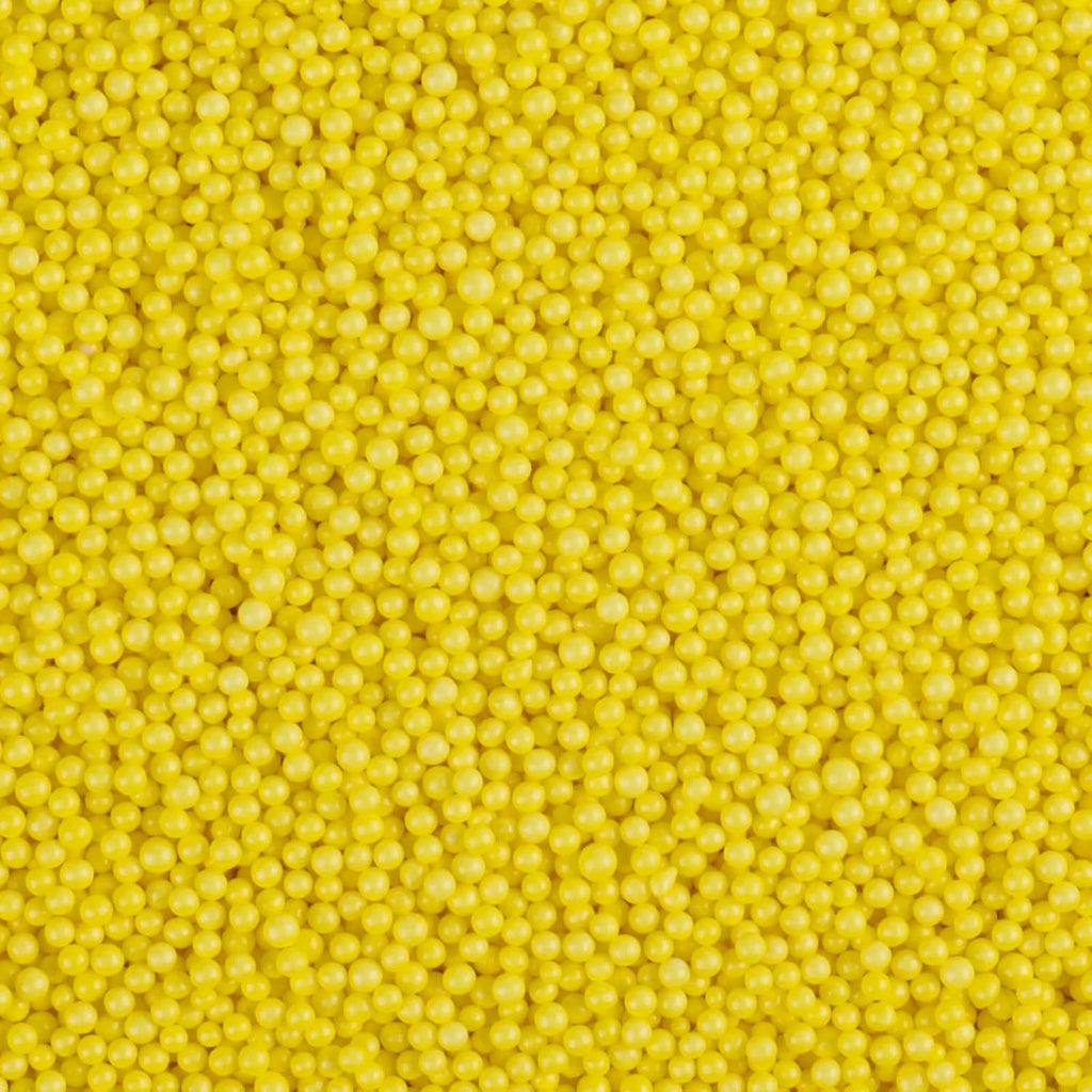 Yellow Nonpareils Sprinkles - 2mm Edible Mini Pearl Sprinkles for Cake Decorating, Cupcake, Cookie, Baking, Donuts, Ice Cream Toppings, Wedding Party Supplies 130g/4.58oz