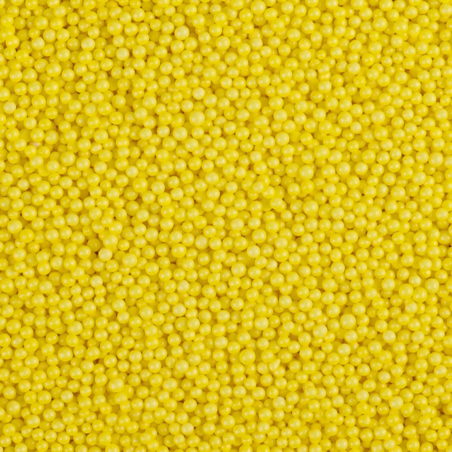 Yellow Nonpareils Sprinkles - 2mm Edible Mini Pearl Sprinkles for Cake Decorating, Cupcake, Cookie, Baking, Donuts, Ice Cream Toppings, Wedding Party Supplies 130g/4.58oz