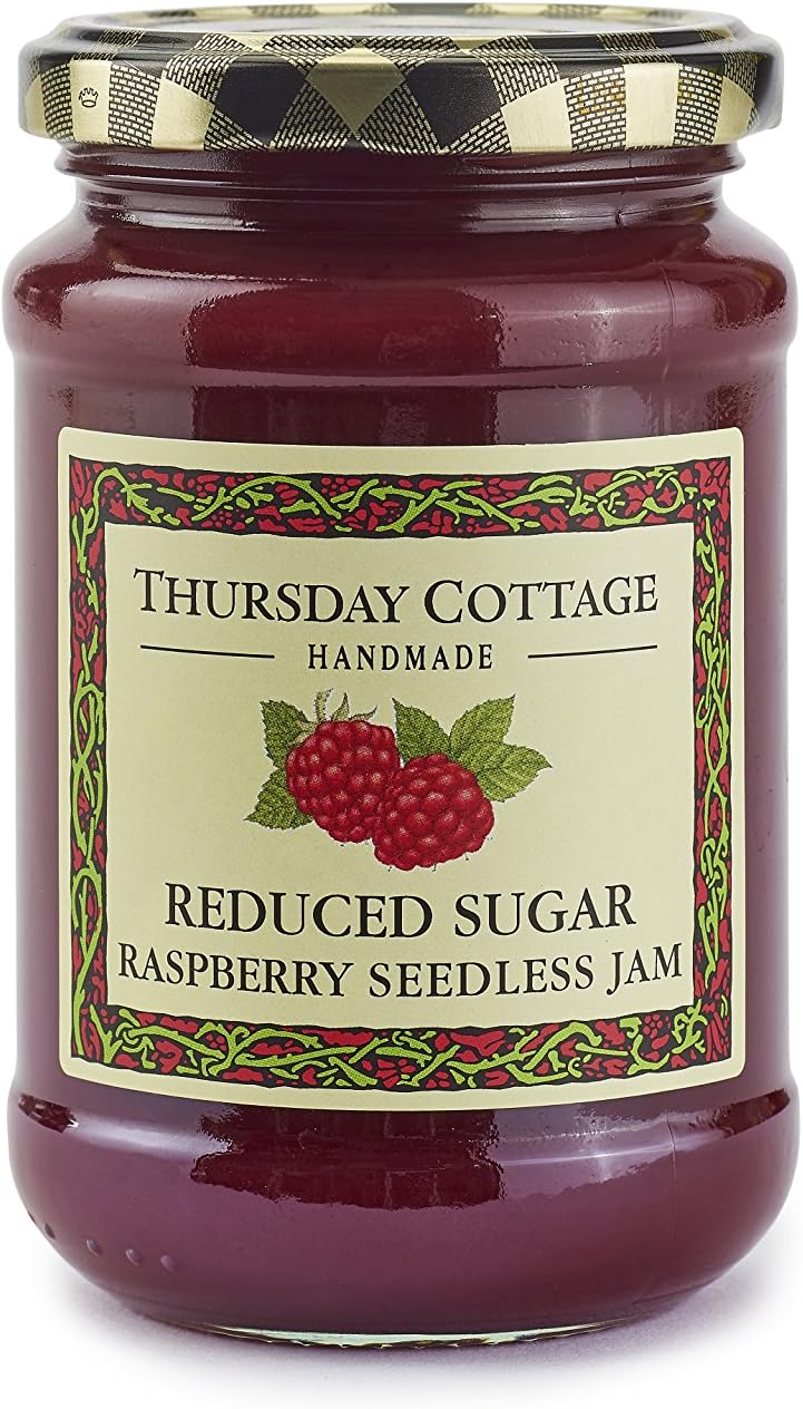Vantexi Reduced Sugar Raspberry Seedless Jam 315g (Pack of 6)