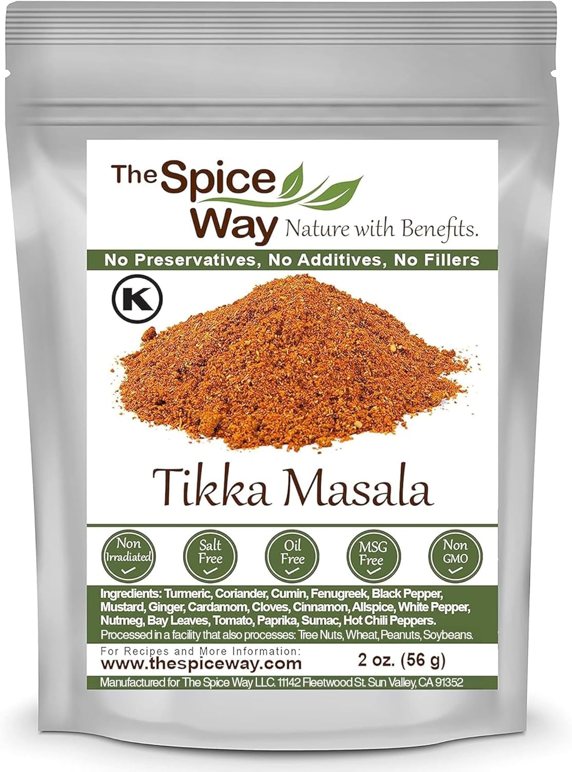The Spice Way Tikka Masala Spice - An Indian Seasoning Mix for Meat. 20 premium ingredients including turmeric, coriander, cumin, fenugreek and more.(Goda Masala/Gram Masala/Graham) - 2 oz