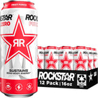 Rockstar Pure Zero Energy Drink, Fruit Punch, 0 Sugar, with Caffeine and Taurine, 16oz Cans (12 Pack) (Packaging May Vary)