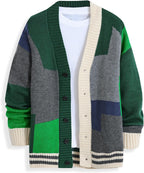 GURUNVANI Cardigan Sweater for Men Knitted Long Sleeve Sweaters with Buttons
