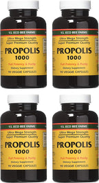 YS Eco Bee Farms Propolis 1000-90 caps (Pack of 4)