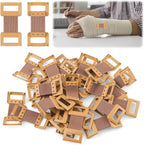 30 Pcs Brown Elastic Bandage Clips, Reusable Bandage Clips with Stretch Metal Clasps, Secure Fastening Clips for Fixing Various Bandages and Gauze, Bandaging Supplies